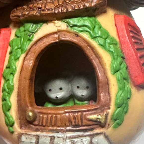 Hallmark Animal Home Christmas Ornament 1978 Mice in Mushroom Tree Whimsical - Picture 2 of 8
